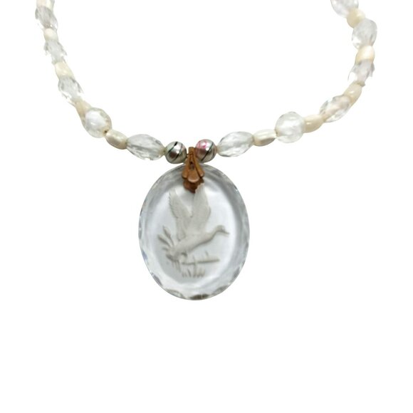 Duck cameo pendant necklace - Picture 1 of 4